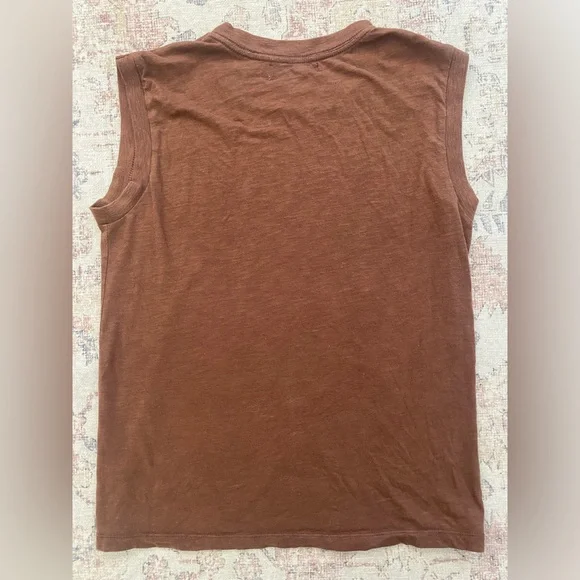 Anthropologie Brown Sleeveless Shirt - Picture 3 of 3